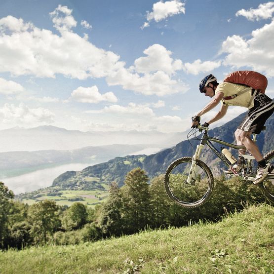 Mountainbiker in Aktion