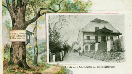 alte Postkarte mit Gasthof